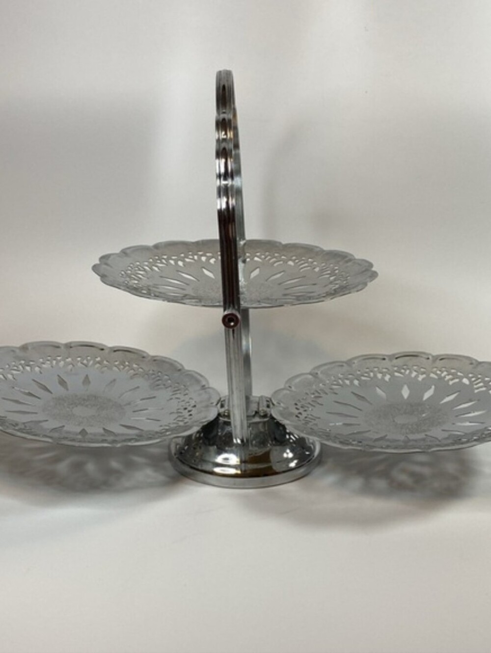 Vintage Metal Foldable High Tea Tray